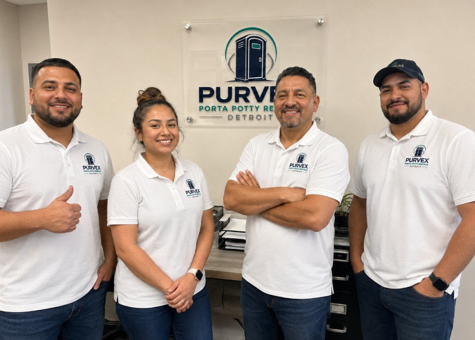 The Purvex Porta Potty Rentals Detroit team at their Detroit office